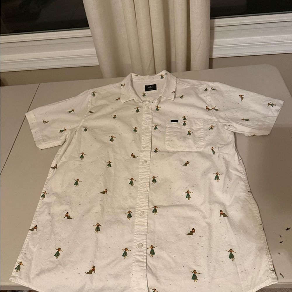 Rip Curl White Shirt with Surfer Print